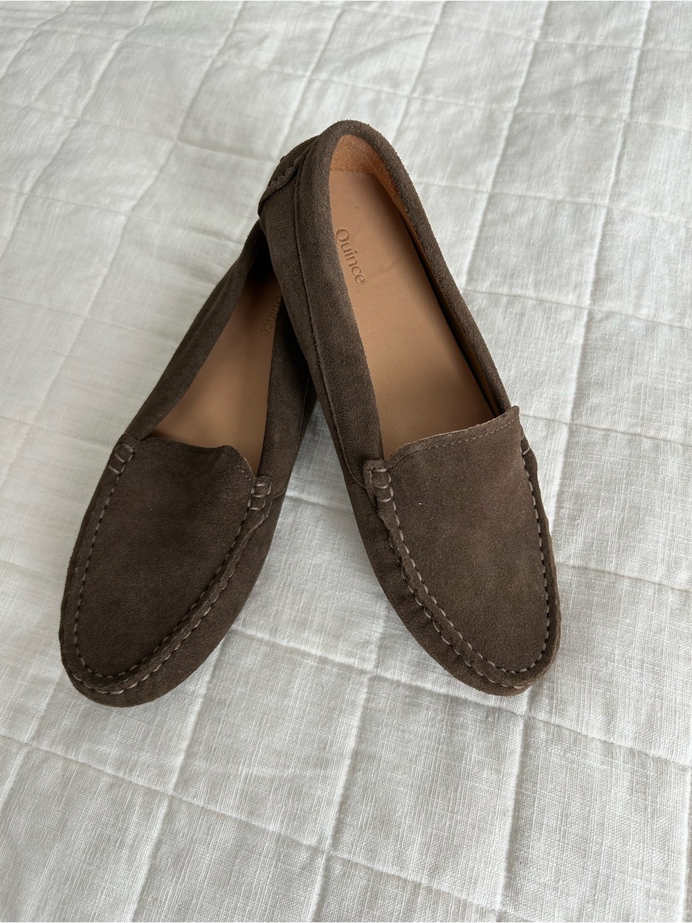 Quince Women's Suede Driving Loafers in Brown - Picture 4 of 9